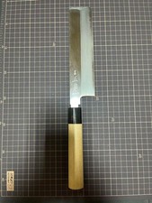 Masamoto Sohonten Usuba japoński nóż kuchenny biały stal 195mm używany na sprzedaż  Wysyłka do Poland