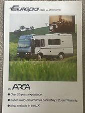 Arca europa motorhomes for sale  KENDAL