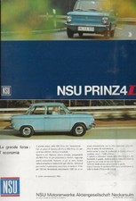 Nsu prinz brochure usato  Italia