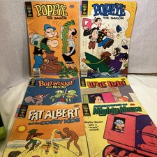 Quadrinhos, Vintage, Lote 6 Popeye, Lulu, bullwinkle & Rocky, Albert gordo, Mouse Poderoso comprar usado  Enviando para Brazil