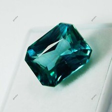 Pedra preciosa solta Montana verde safira corte esmeralda 12,10 quilates natural CERTIFICADA, usado comprar usado  Enviando para Brazil