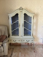 Vitrinenschrank antik weiß gebraucht kaufen  Heusweiler