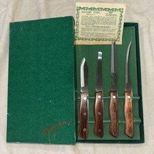 Conjunto de facas de aço vintage Maxam 4 peças com caixa original escultura utensílios de cozinha comprar usado  Enviando para Brazil