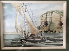 Tableau aquarelle marine d'occasion  Montivilliers