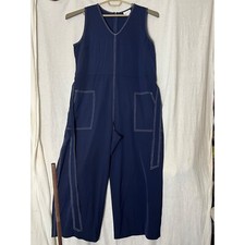 Macacão feminino Nine West azul marinho XL pernas largas boho comprar usado  Enviando para Brazil