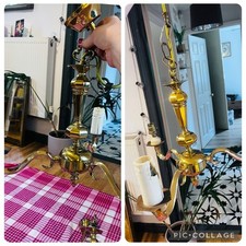Vintage brass chandelier for sale  LONDON