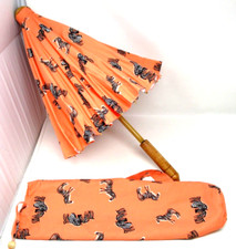 Lily Lark Parasol przeciwsłoneczny Zebra Łosoś Kolorowany z futerałem 30" Parasol Parasol przeciwsłoneczny na sprzedaż  Wysyłka do Poland