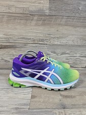 Tênis de corrida feminino ASICS GT-1000 verde brilhante/roxo 1012B123 tamanho 8.5 comprar usado  Enviando para Brazil