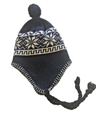Chapéu Chullo Peruano Adulto Tamanho Único Azul Floral Unissex Forrado Malha comprar usado  Enviando para Brazil