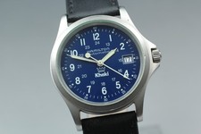 [Perto de ESTADO PERFEITO] Hamilton Cáqui Automático 9823 King Mostrador Azul Logotipo Coroa Relógio Masculino comprar usado  Enviando para Brazil