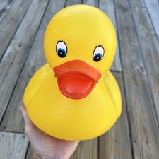 Brinquedo de banho Schyling Toys 2005 tamanho grande 9" borracha pato jipe bebê amarelo comprar usado  Enviando para Brazil