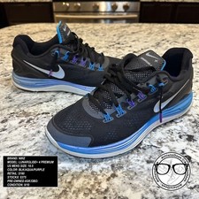 Nike LunarGlide+ 4 "Premium" OG Preto Roxo Aqua Reflexivo (2012) EUA MASCULINO 10.5 comprar usado  Enviando para Brazil