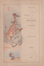 Boat menu giraffe d'occasion  Expédié en Belgium