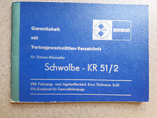Garantieheft vertragswerkstät gebraucht kaufen  Köthen