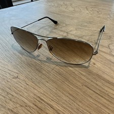 Óculos de sol Ray-Ban Cockpit RB3362 004/51 59-14 armação prata ouro lente gradiente comprar usado  Enviando para Brazil