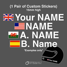 Helmet name stickers for sale  MONMOUTH
