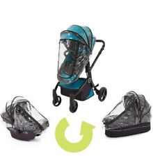 Capa de chuva transparente para carrinho de bebê, universal viagem clima cobertura plástica carriola, usado comprar usado  Enviando para Brazil