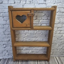 Prateleira de parede coração de madeira vintage porta rústica 19" comprar usado  Enviando para Brazil