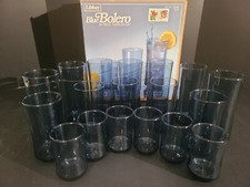 Usado, (CAIXA DE 18) Refrigerador Vintage Libbey Bolero Vidro Azul 6 oz Suco 12 oz Bebida 16 oz comprar usado  Enviando para Brazil
