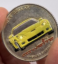 Corvette Z06 moeda de um dólar Palau 100º aniversário luzes de cabeça de trabalho!, usado comprar usado  Enviando para Brazil