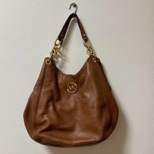 Usado, Bolsa tote AUTEHNTIC Michael Kors logotipo couro marrom - detalhe de corrente espaçoso USADA comprar usado  Enviando para Brazil
