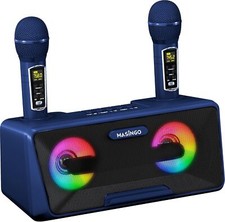 Máquina de karaokê MASINGO Presto G2 – 2 microfones sem fio, alto-falante 15W - Azul comprar usado  Enviando para Brazil