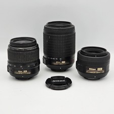 Usado, Lentes Nikon AF-S DX Nikkor: 35mm Prime, 18-55mm e 55-200mm zoom (P2) NS#8772 comprar usado  Enviando para Brazil
