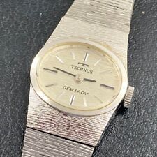 Technos Gem Relógio Feminino Manual 15mm Mostrador Prata Fabricado na Suíça Redondo Vintage comprar usado  Enviando para Brazil