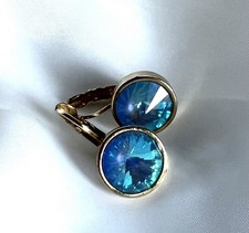 Usado, Brincos pendentes Dreamy Swarovski cristal azul Bella tom dourado lindo estado comprar usado Usado, Brincos pendentes Dreamy Swarovski cristal azul Bella tom dourado lindo estado comprar usado  Enviando para Brazil