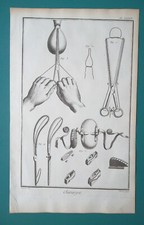 Instrumentos de cirurgia para remoção de pólipos uterinos - 1763 impressão Diderot comprar usado  Enviando para Brazil