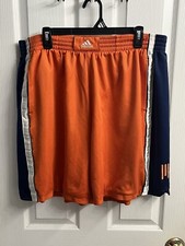 Shorts de basquete masculino vintage Adidas University Of Illinois azul e laranja GG comprar usado  Enviando para Brazil