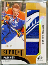 2017-18 SP Jogo Usado Connor McDavid Supreme Patches 08/15 Doce All Star Patch! comprar usado  Enviando para Brazil