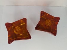 Castiçais cônicos Astra vidro arte viking caqui MCM conjunto de 2, usado comprar usado  Enviando para Brazil