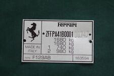 Original Ferrari F355 1994 Euro Berlinetta GTB Vin Tag 163594 Non Airbag Model comprar usado  Enviando para Brazil