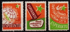 3 selos pôsteres tchecos movimento esperanto no contexto da paz mundial /0924 comprar usado  Enviando para Brazil