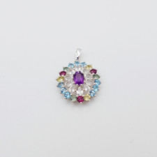 Multicoloured gemstone cluster for sale  NUNEATON