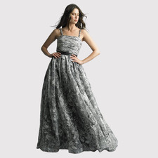 Usado, Basix Black Label Dress Gray Floral Maxi Applique Overlay Evening Gown Size 6 comprar usado Usado, Basix Black Label Dress Gray Floral Maxi Applique Overlay Evening Gown Size 6 comprar usado  Enviando para Brazil