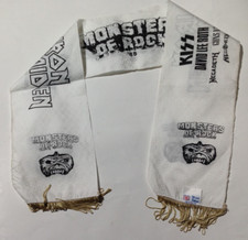 Iron Maiden Megadeth Kiss Guns N'Roses Helloween vintage 1980s FESTIVAL SCARF, usado comprar usado  Enviando para Brazil