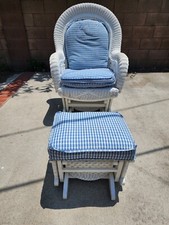 White rattan glider for sale  Baldwin Park