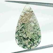 Używany, 14.80Cts Naturale Rosso Verde Muschio Agata Pera Cabochon Loose Gemma 19x35x2mm na sprzedaż  Wysyłka do Poland