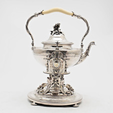 Samovar com bule Christofle século XIX banhado a prata conjunto antigo RARO comprar usado  Enviando para Brazil