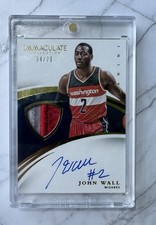 2014-15 Immaculate Patch Auto- John Wall /75 Washington Wizards! comprar usado  Enviando para Brazil