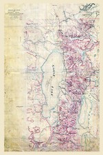 1878 Mapa de Goose Lake e Warner Valley vizinhanças Oregon e Califórnia comprar usado  Enviando para Brazil