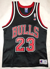 CAMISETA CHAMPION VINTAGE MICHAEL JORDAN CHICAGO BULLS NBA PRETA 40 MÉDIA comprar usado  Enviando para Brazil