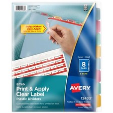 Avery tab plastic for sale  San Jose