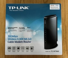 Roteador Modem a Cabo TP-Link TC-W7960 300Mpbs Wireless N DOCSIS 3.O comprar usado  Enviando para Brazil