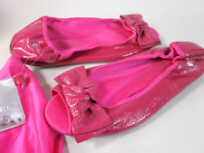 Sapatilhas de balé dobráveis femininas BALLASOX BY CORSO COSMO, ROSA QUENTE, EUA TAMANHO 8, NOVAS comprar usado  Enviando para Brazil