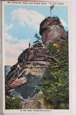 Usado, Cartão postal antigo vintage Carolina do Norte NC Blue Ridge Mountains chaminé rocha púlpito comprar usado  Enviando para Brazil