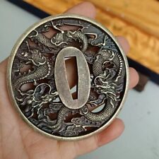 Excelente Espada Parte Redonda Tsuba Guard Blade Para Samurai Japonês Katana ~Dragão comprar usado  Enviando para Brazil