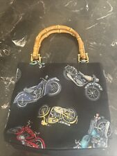 Usado, Bolsa de mão Malanalove Cool Bling para motocicleta nova sem etiquetas com alças de bambu comprar usado  Enviando para Brazil
